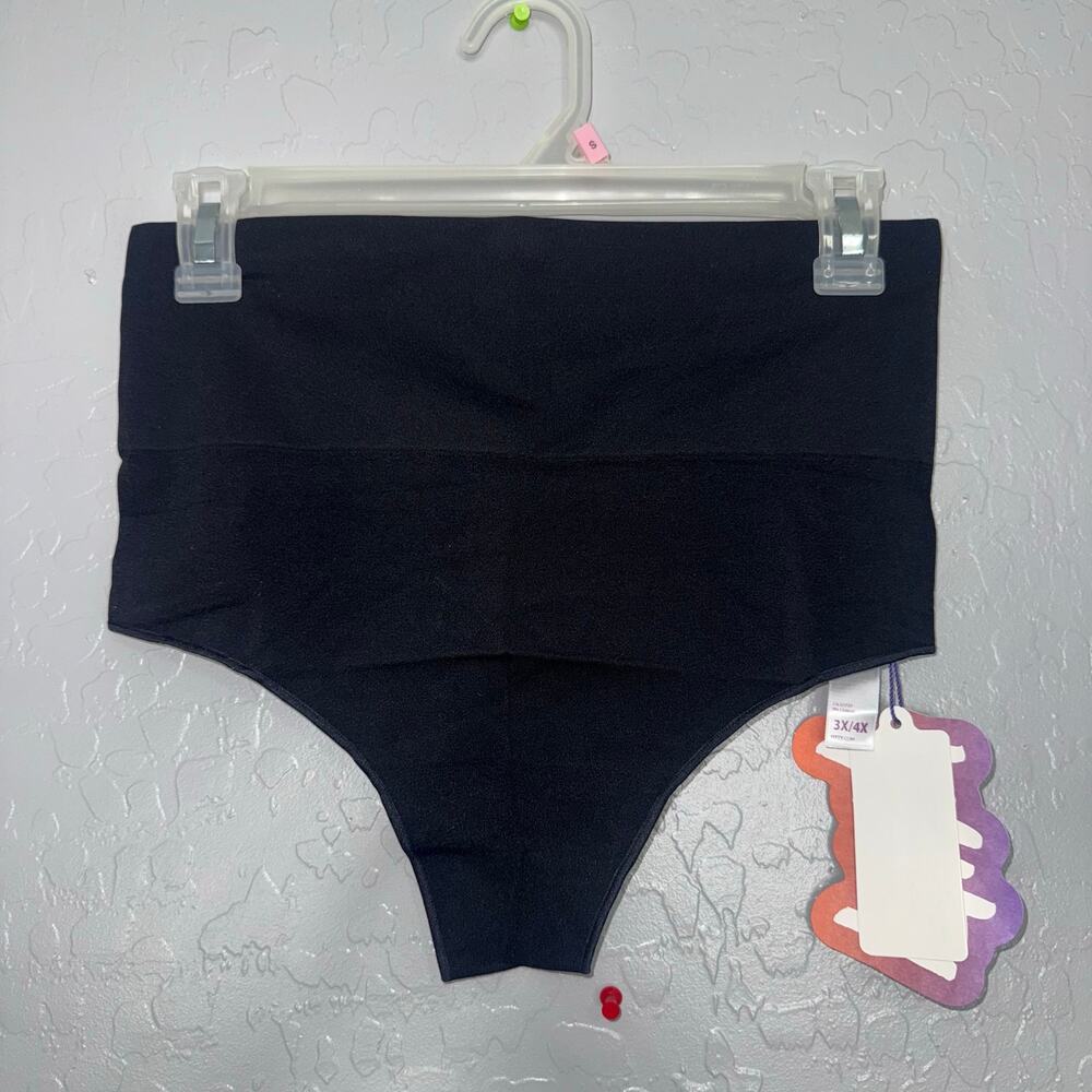 Fabletics Yitty Nearly Naked Shaping High Waist Thong, Iconic Black, 3X/4X